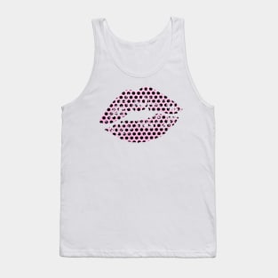 Distressed lips Tank Top